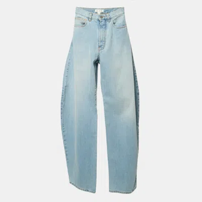 Pre-owned Alaïa Blue Denim High Rise Balloon Jeans Xs Waist 23"