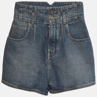 Pre-owned Alaïa Blue Denim High-rise Shorts S