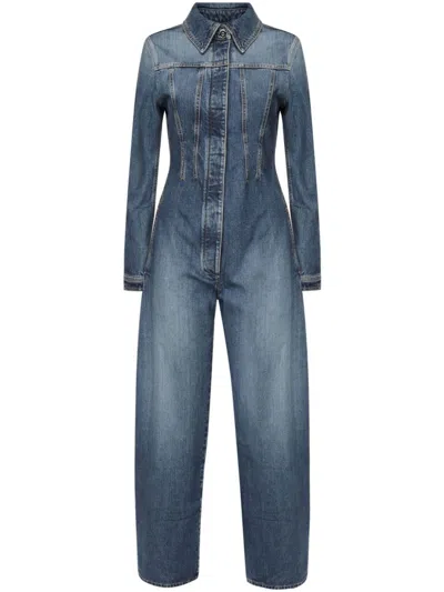 Alaïa Blue Denim Overalls