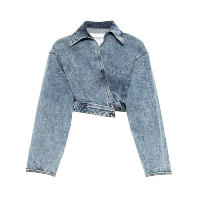 Alaïa Blue Jackets - Denim Jackets Women