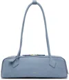 Alaïa Le Teckel Medium Leather Shoulder Bag In 506 - Bleu Cendre