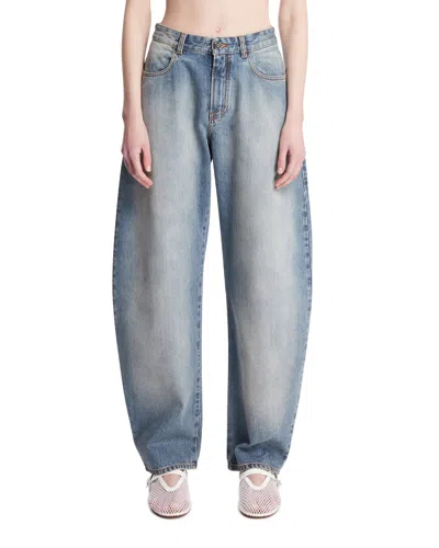 Alaïa Blue Low-rise Rounded Jeans