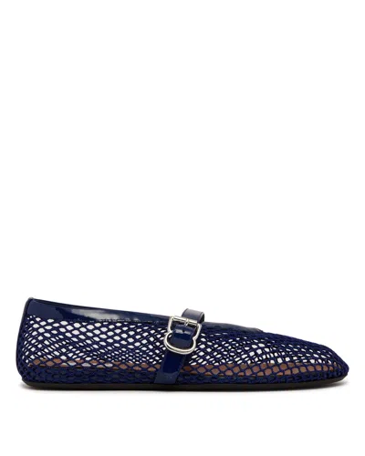 Alaïa Blue Mesh Flat Ballerinas