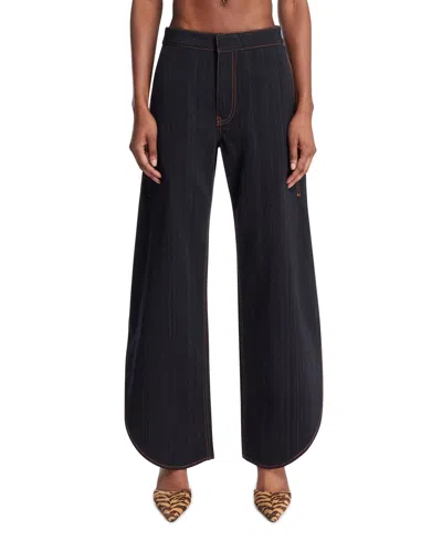 Alaïa Blue Petal Denim Pants