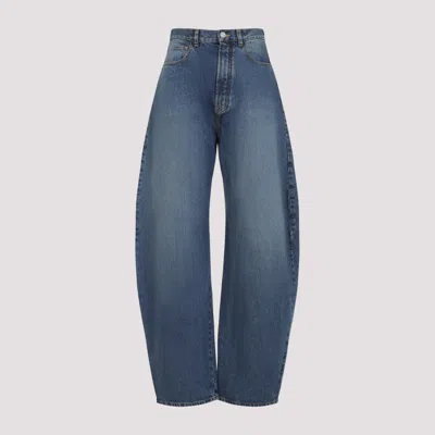 ALAÏA BLUE ROUND COTTON JEANS
