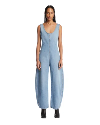 Alaïa Blue Rounded Denim Jumpsuit