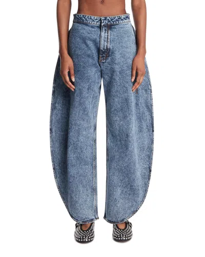 Alaïa Blue Snow Denim Petal Pants