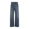 Alaïa Twisted Stitch Wide-leg Jeans In Blue