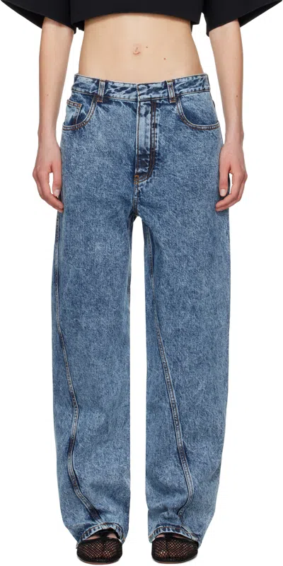 ALAÏA BLUE TWISTED JEANS