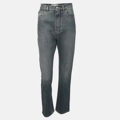 Pre-owned Alaïa Blue Vintage Denim High Waist Pants S