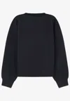 Alaïa Alaia Women Boatneck Cotton Sweatshirt In Black