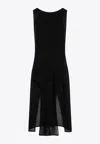 Alaïa Alaia Black Knit Dress With Ruches Women In Black