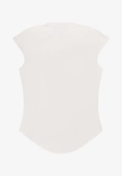 Alaïa Boatneck Sleeveless Top In White