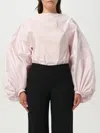 Alaïa Womens Alaia Balloon-sleeve Open-back Silk Bodysuit