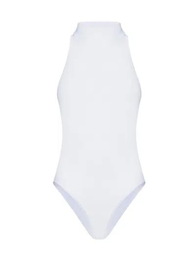 Alaïa Sleeveless Bodysuit Clothing In White