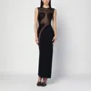 Alaïa Black Molded Bodycon Dress In Black