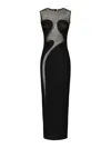 Alaïa Womens Noir Alaia Molded Sleeveless Woven Maxi Dress In Black
