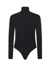Alaïa Fluid Jersey Bodysuit With Heart Cut-out In Black