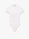 Alaïa Logo-embroidered Bodysuit T-shirt In White