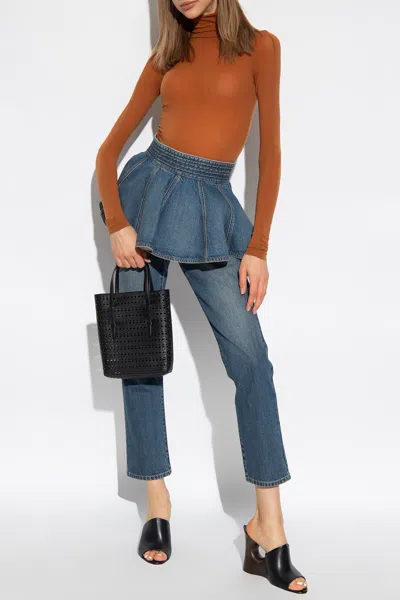 Alaïa Body With High Neck In Brown