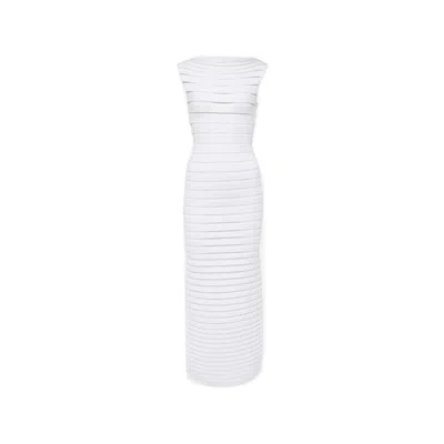 Alaïa Alaia Bodycon Midi Dress Women In White