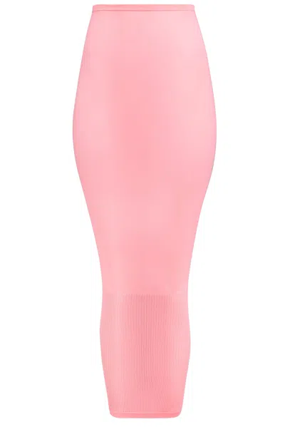 Alaïa Bodycon Midi Skirt In Fard
