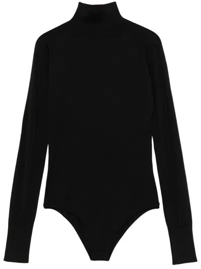 Alaïa Alaia Bodysuit By  In Fine Wool In Black