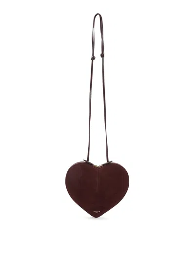 Alaïa Heart Bag In Red