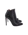 ALAÏA ALAIA BOMBE ANKLE BOOTS IN BLACK CALFSKIN LEATHER