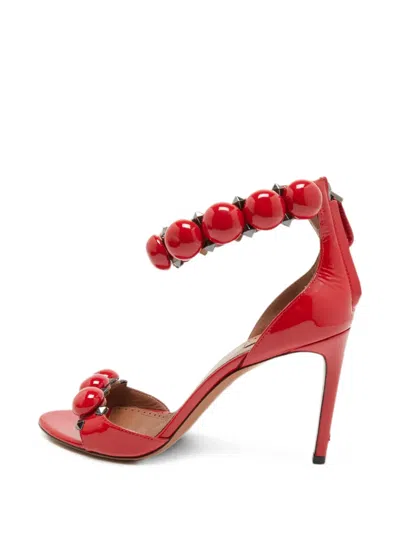 Pre-owned Alaïa Bombe Ankle-strap Sandals In Red