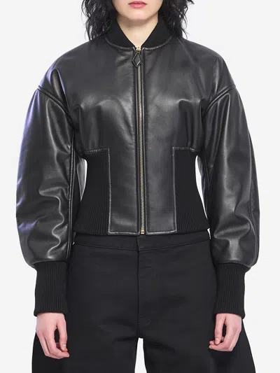 ALAÏA BOMBER CON VITA ADERENTE