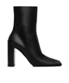 Alaïa Square Leather Ankle Boots In Black