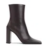 Alaïa Alaia Women Leather Square Booties In Brown