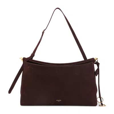 Alaïa Alaia Bordeaux Red Calf Leather Nabuk Pocket 25 Bag