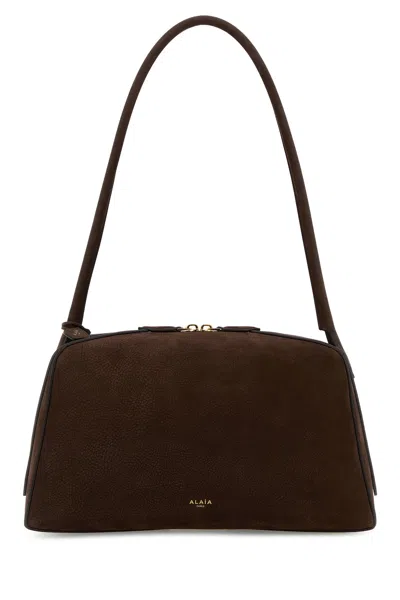 Alaïa Brown Leather Fonce Shoulder Bag