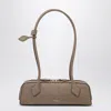 Alaïa Le Teckel Medium Grained Leather Shoulder Bag In Grey