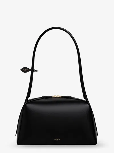 Alaïa Bouledogue Leather Shoulder Bag In Black