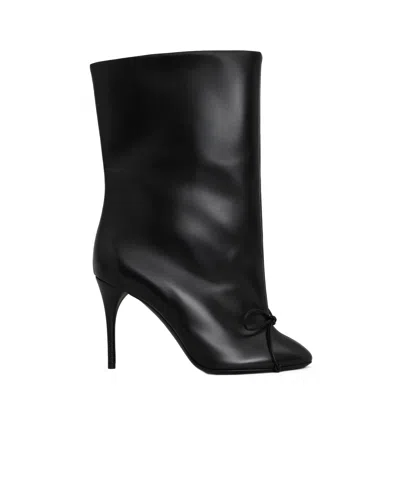 ALAÏA 100MM BOW-DETAILED BOOTS