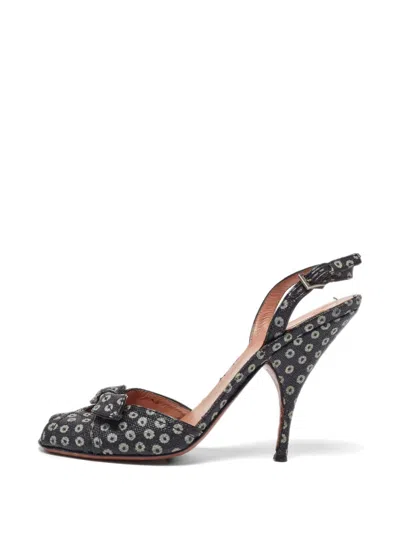 Pre-owned Alaïa Bow Ankle-strap Sandals In Black