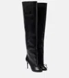 Alaïa Bow-detail Leather Over-the-knee Boots In Black