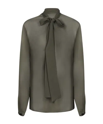 ALAÏA ALAÏA BOW DETAILED GEORGETTE BLOUSE