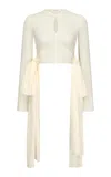 Alaïa Bow-detailed Jersey Blouse In White