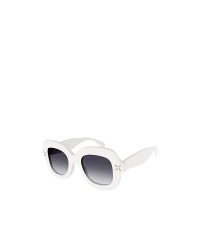 Alaïa Box Gradient Sunglasses In White