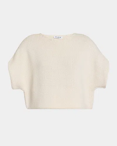 Alaïa Boxy Knit Crop Top