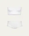 Alaïa Bra Tube Top And Underwear Set In White