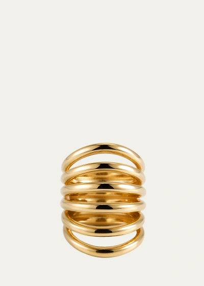 Alaïa Brass Layered Multi-ring In Gold