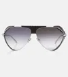 Alaïa Browline Sunglasses In Silver