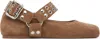 Alaïa Brown Biker Ballerina Flats In Multi