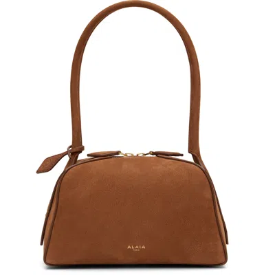Alaïa Brown 'le Bouledogue' Small Nubuck Bag