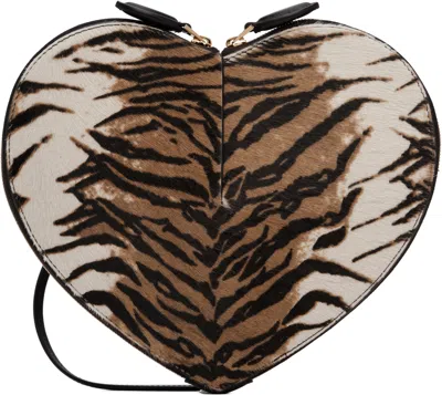 Alaïa Brown 'le Coeur' Bag In White